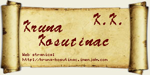 Kruna Košutinac vizit kartica